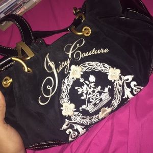 Juicy couture velour handbag